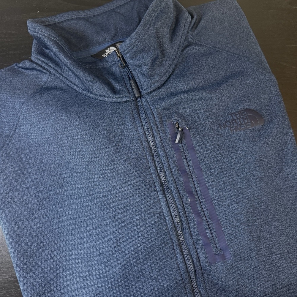 The North Face Mens XXL Navy Blue Quarter Zip Fleece Pullover Polartec Classic